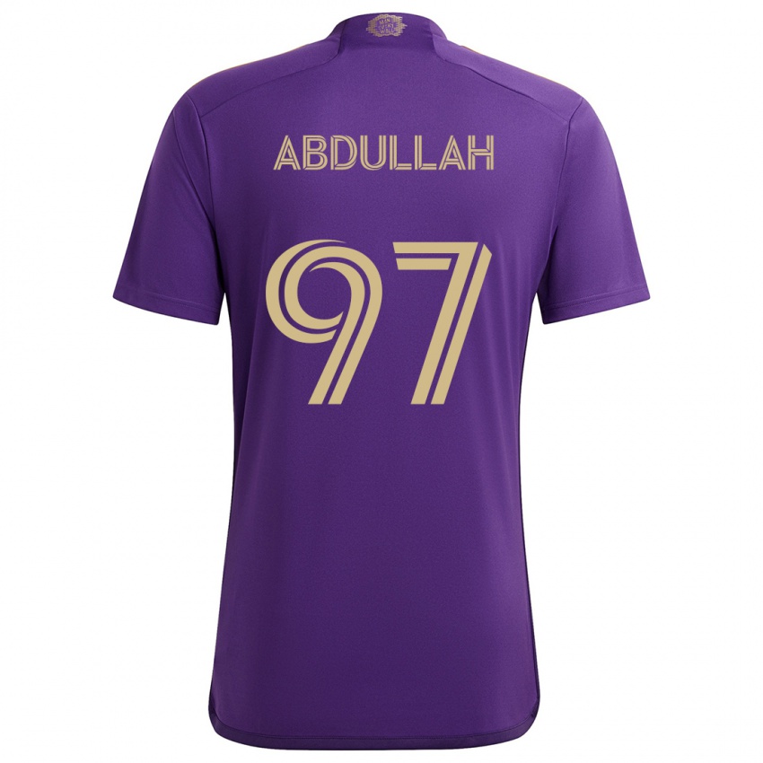 Criança Camisola Majed Abdullah #97 Roxo Amarelo Principal 2024/25 Camisa