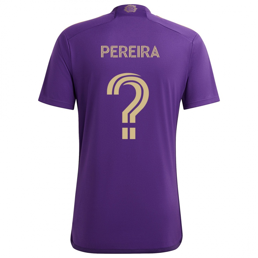 Criança Camisola Dominic Pereira #0 Roxo Amarelo Principal 2024/25 Camisa