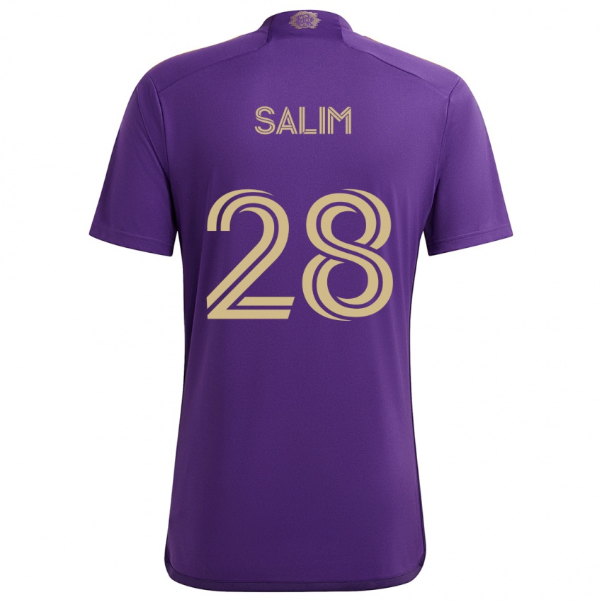 Criança Camisola Abdi Salim #28 Roxo Amarelo Principal 2024/25 Camisa