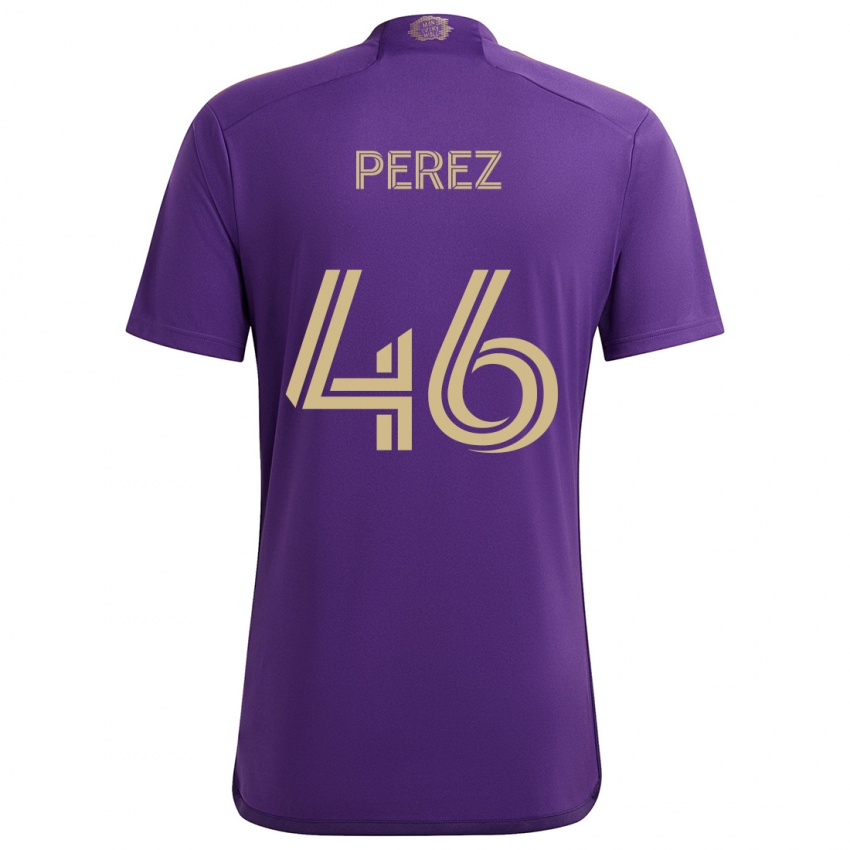 Criança Camisola Franco Pérez #46 Roxo Amarelo Principal 2024/25 Camisa