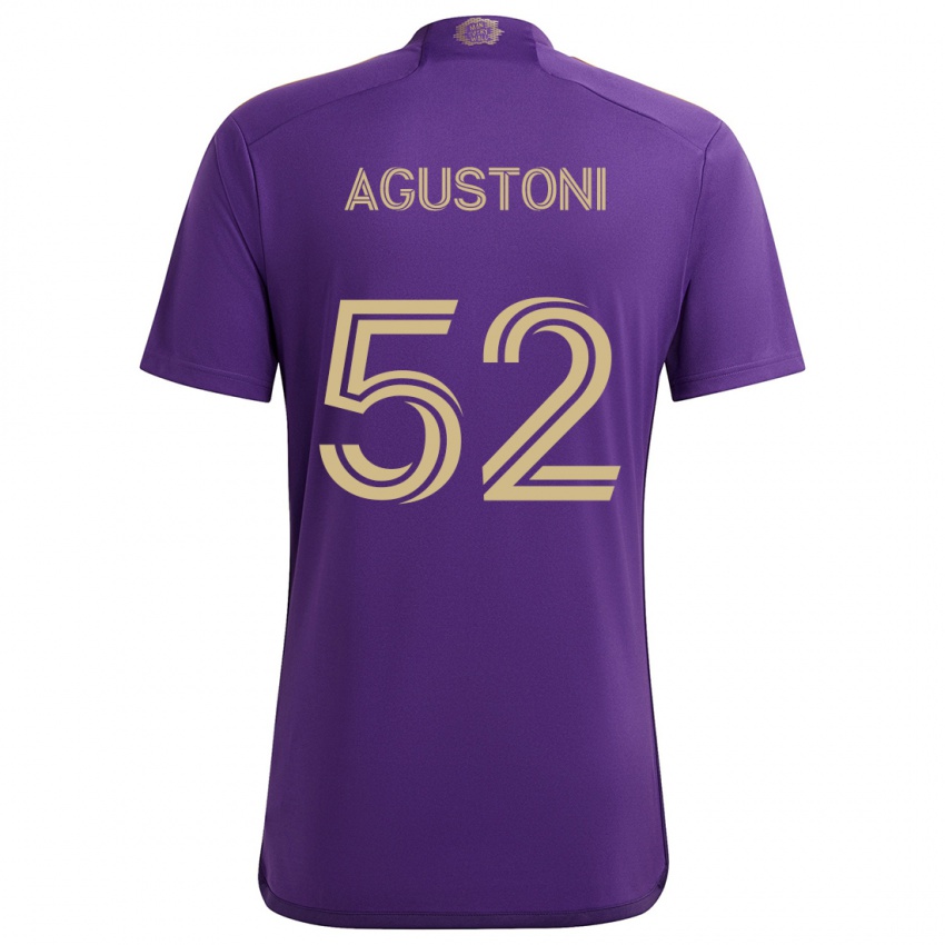 Criança Camisola Gonzalo Agustoni #52 Roxo Amarelo Principal 2024/25 Camisa