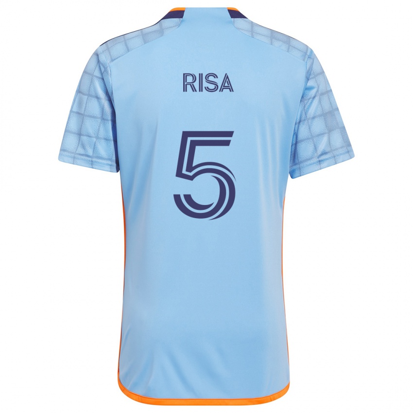 Criança Camisola Birk Risa #5 Azul Laranja Principal 2024/25 Camisa