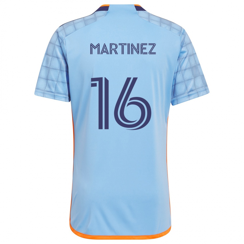 Criança Camisola Alonso Martínez #16 Azul Laranja Principal 2024/25 Camisa