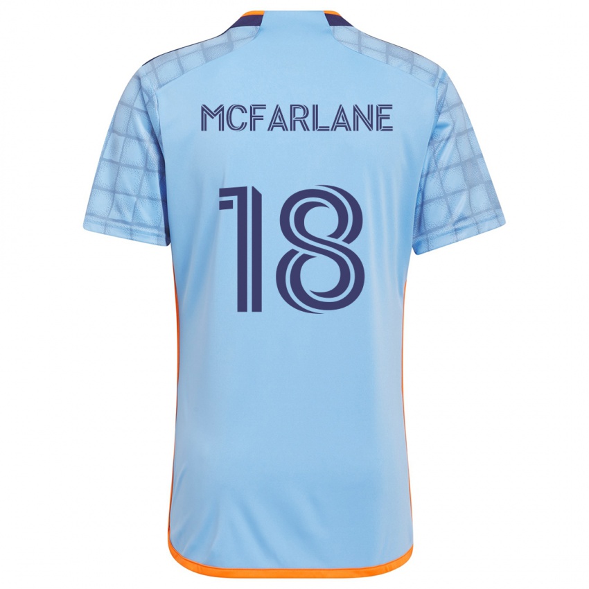 Criança Camisola Christian Mcfarlane #18 Azul Laranja Principal 2024/25 Camisa