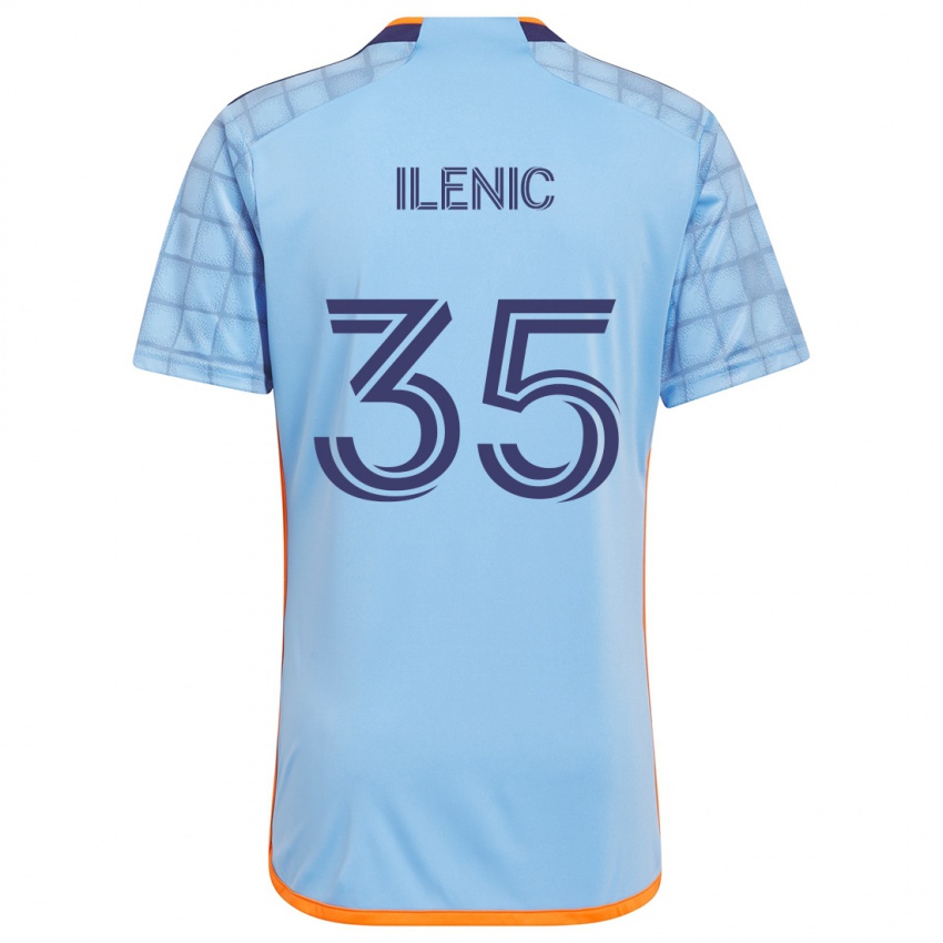 Criança Camisola Mitja Ilenic #35 Azul Laranja Principal 2024/25 Camisa