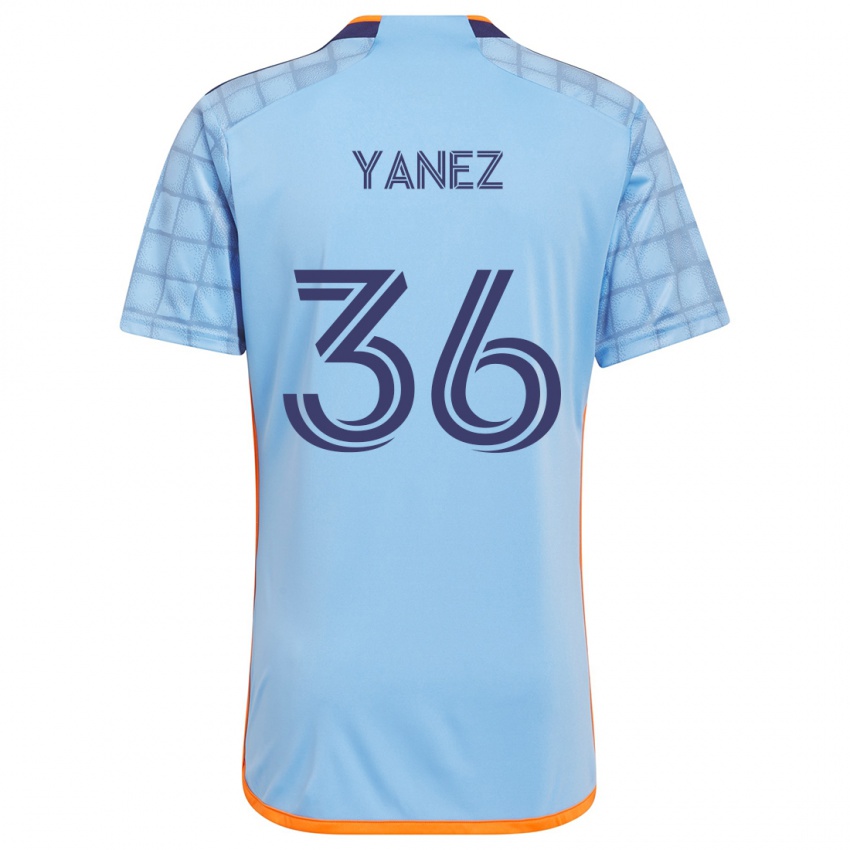 Criança Camisola Zidane Yañez #36 Azul Laranja Principal 2024/25 Camisa