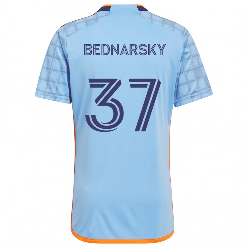 Criança Camisola Stevo Bednarsky #37 Azul Laranja Principal 2024/25 Camisa