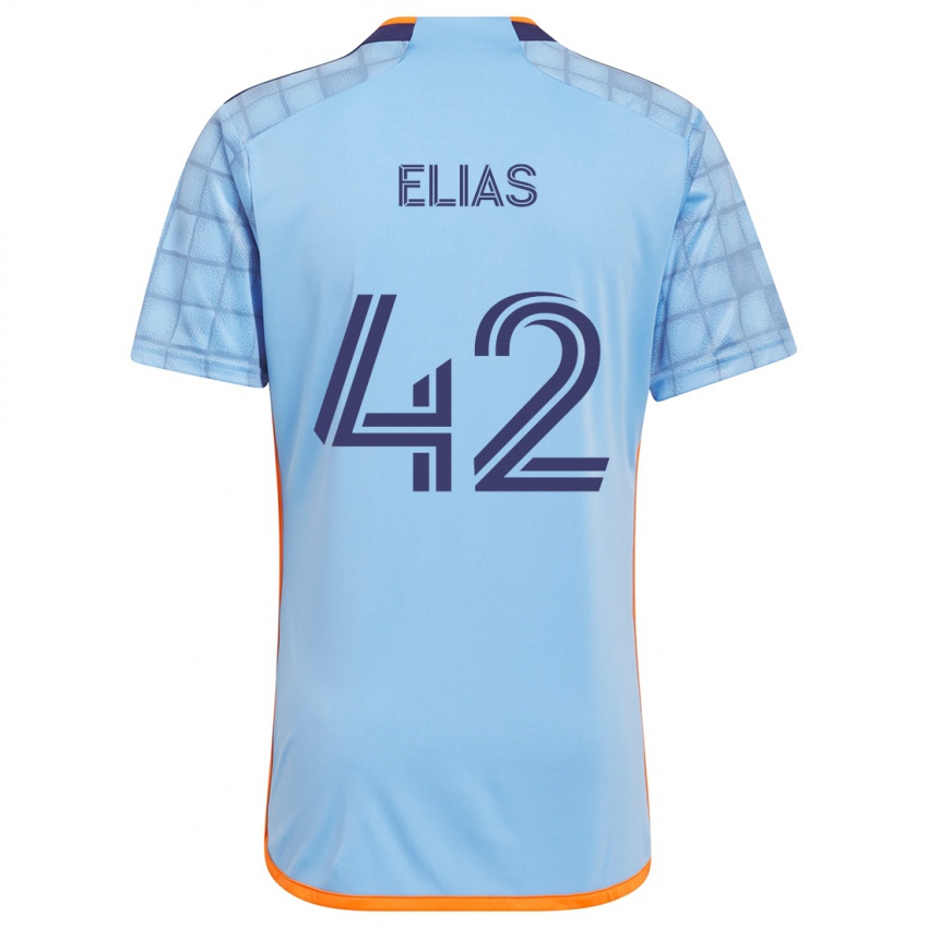 Criança Camisola Piero Elias #42 Azul Laranja Principal 2024/25 Camisa