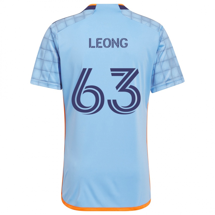 Criança Camisola Matthew Leong #63 Azul Laranja Principal 2024/25 Camisa