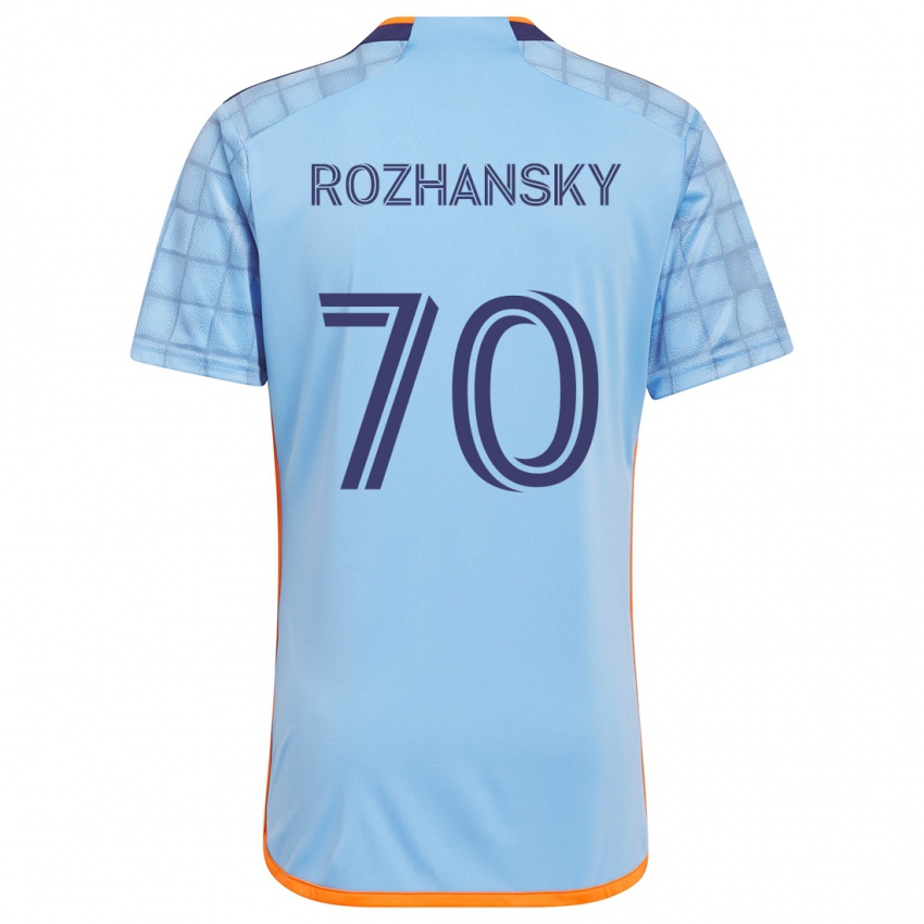 Criança Camisola Jake Rozhansky #70 Azul Laranja Principal 2024/25 Camisa