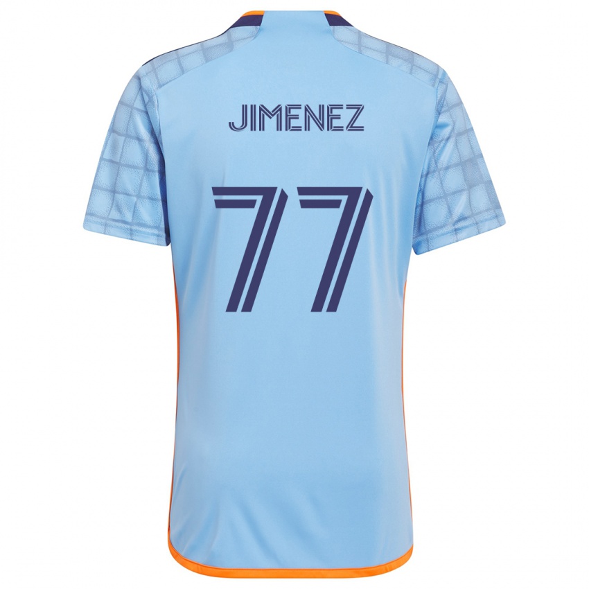 Criança Camisola Jonathan Jiménez #77 Azul Laranja Principal 2024/25 Camisa