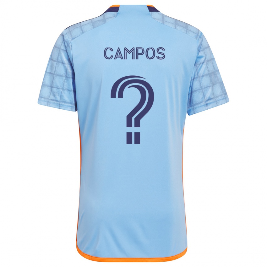 Criança Camisola Adonis Campos #0 Azul Laranja Principal 2024/25 Camisa