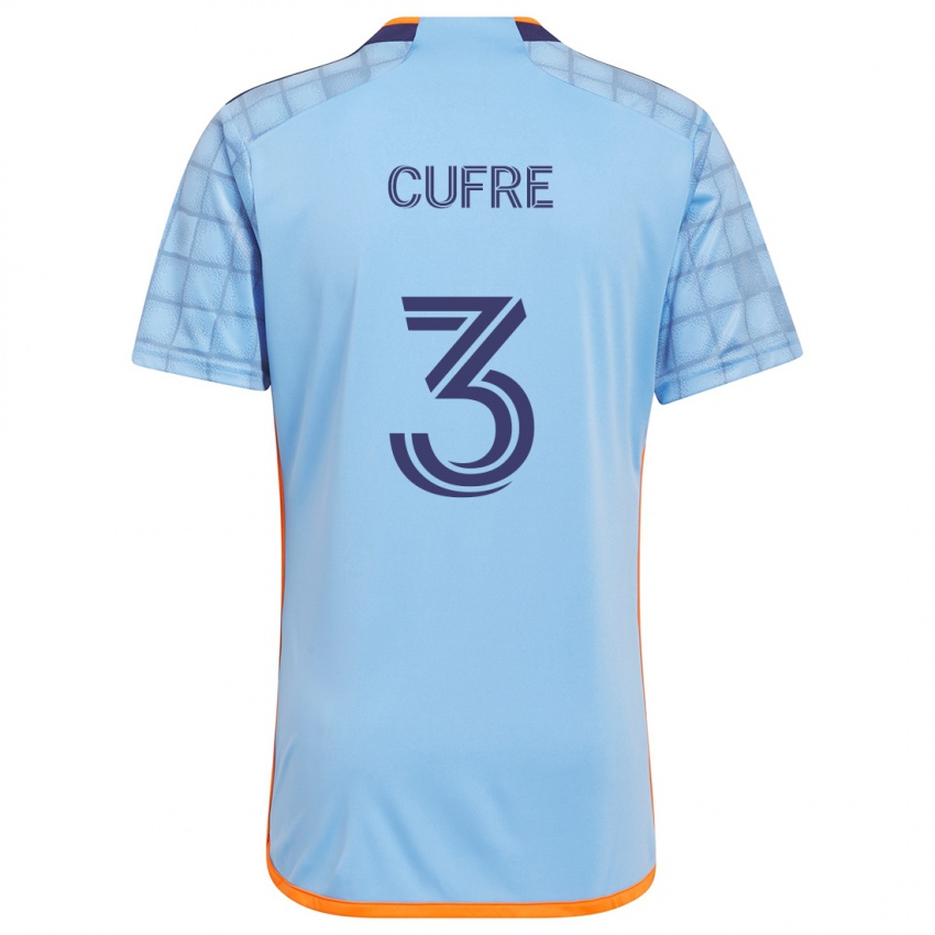 Criança Camisola Braian Cufré #3 Azul Laranja Principal 2024/25 Camisa