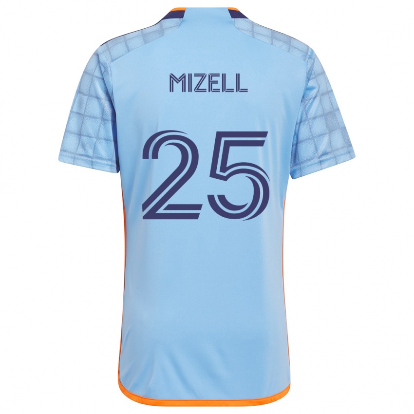 Criança Camisola Cody Mizell #25 Azul Laranja Principal 2024/25 Camisa