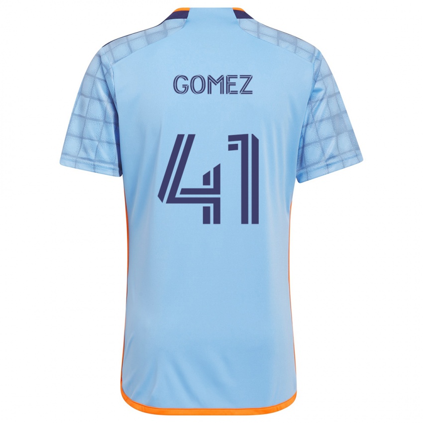 Criança Camisola Julián Gómez #41 Azul Laranja Principal 2024/25 Camisa