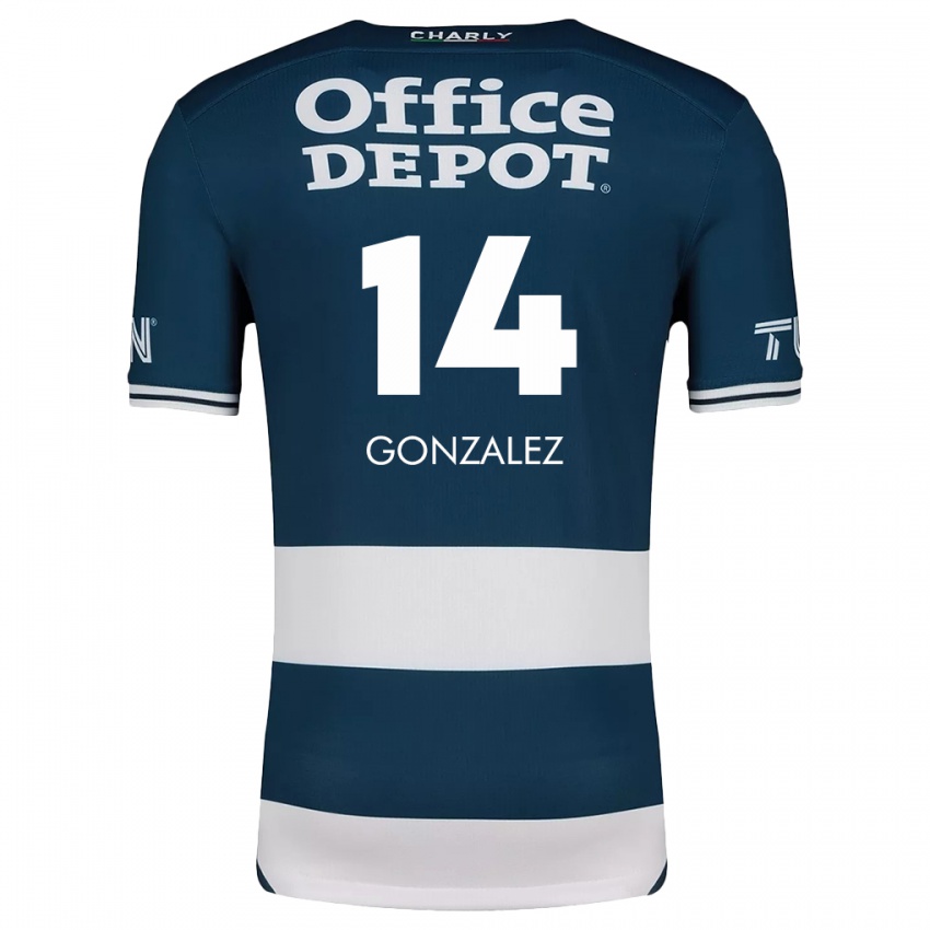 Criança Camisola Arturo González #14 Branco Azulado Principal 2024/25 Camisa