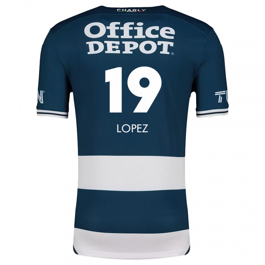 Criança Camisola Javier Eduardo López #19 Branco Azulado Principal 2024/25 Camisa