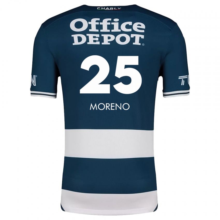 Criança Camisola Carlos Moreno #25 Branco Azulado Principal 2024/25 Camisa