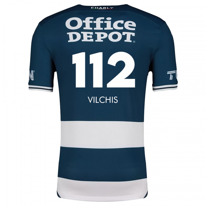 Criança Camisola Leonardo Vílchis #112 Branco Azulado Principal 2024/25 Camisa