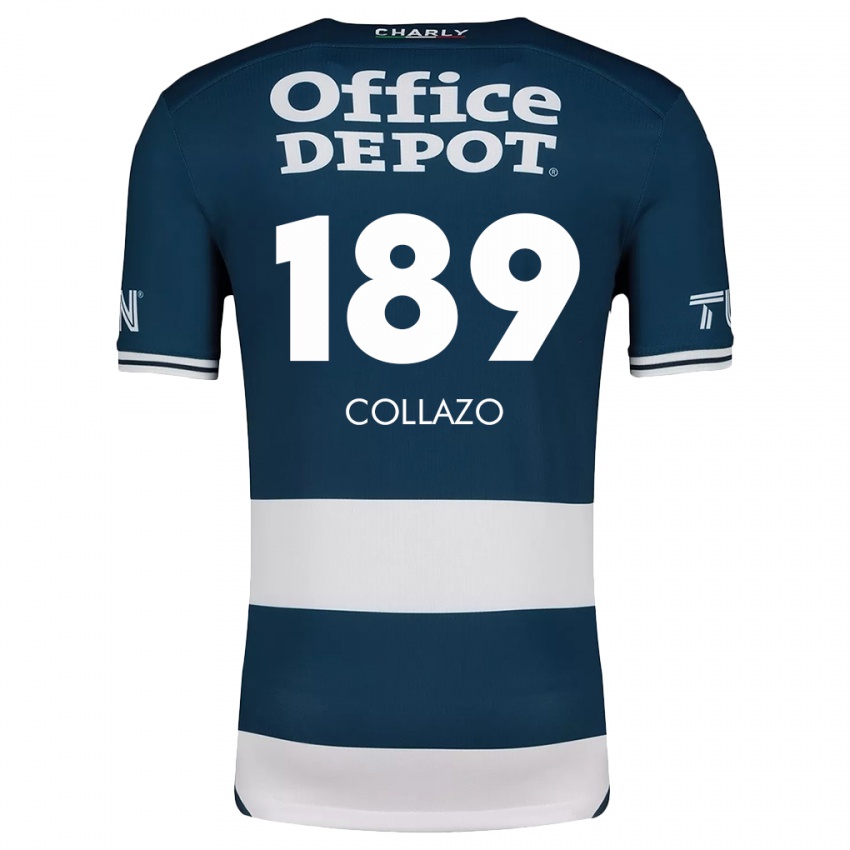 Criança Camisola David Collazo #189 Branco Azulado Principal 2024/25 Camisa