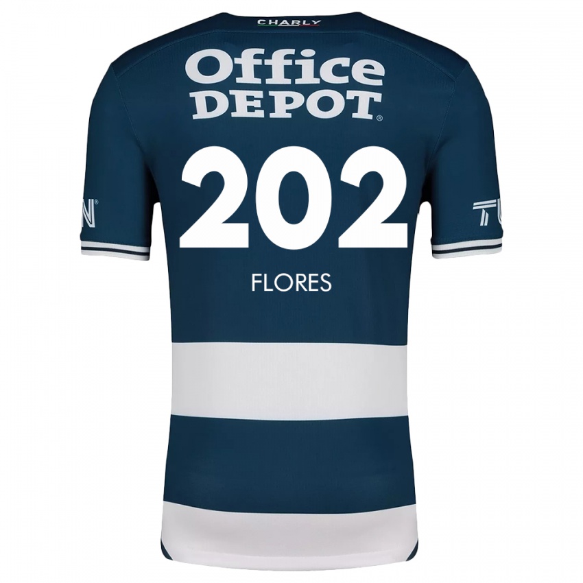 Criança Camisola Luis Flores #202 Branco Azulado Principal 2024/25 Camisa