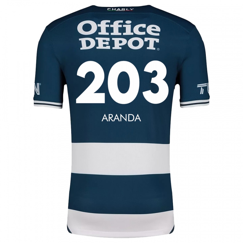 Criança Camisola Juan Aranda #203 Branco Azulado Principal 2024/25 Camisa