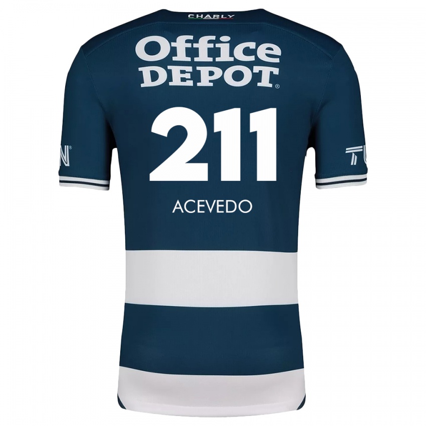 Criança Camisola Gerardo Acevedo #211 Branco Azulado Principal 2024/25 Camisa