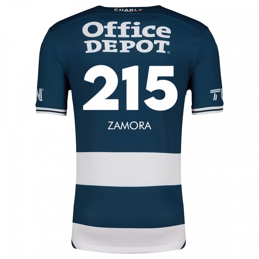 Criança Camisola Yahir Zamora #215 Branco Azulado Principal 2024/25 Camisa