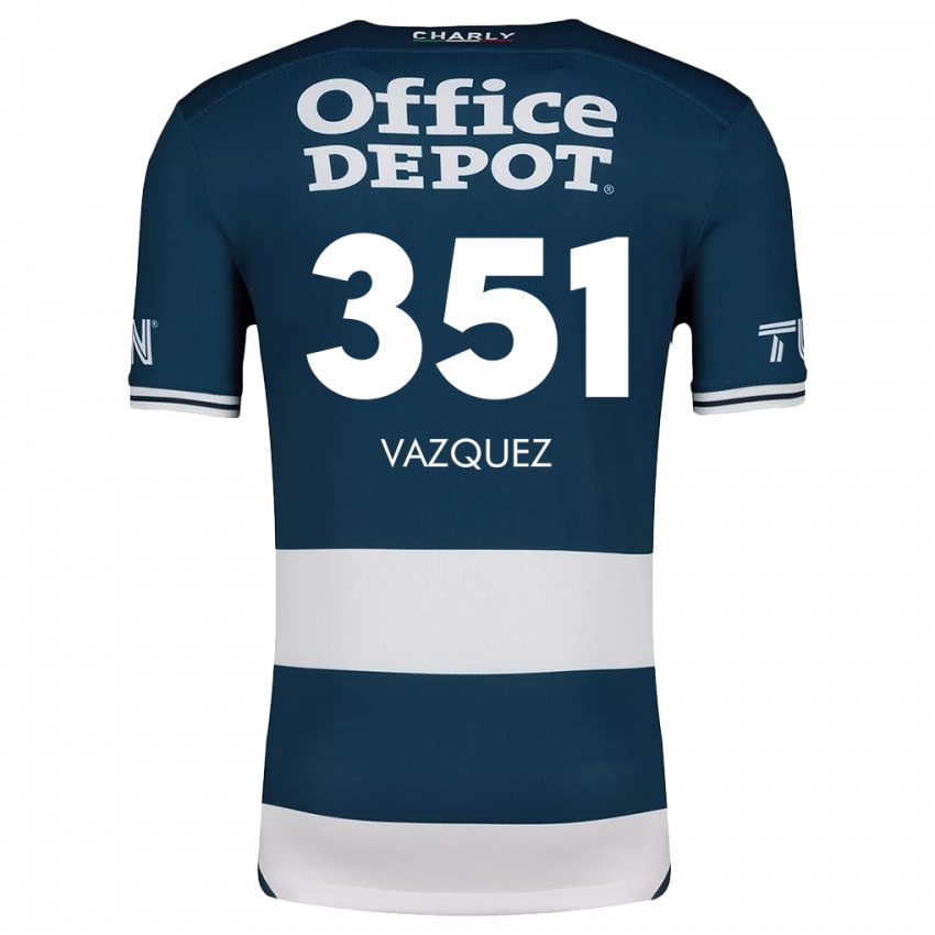 Criança Camisola Maximo Vázquez #351 Branco Azulado Principal 2024/25 Camisa