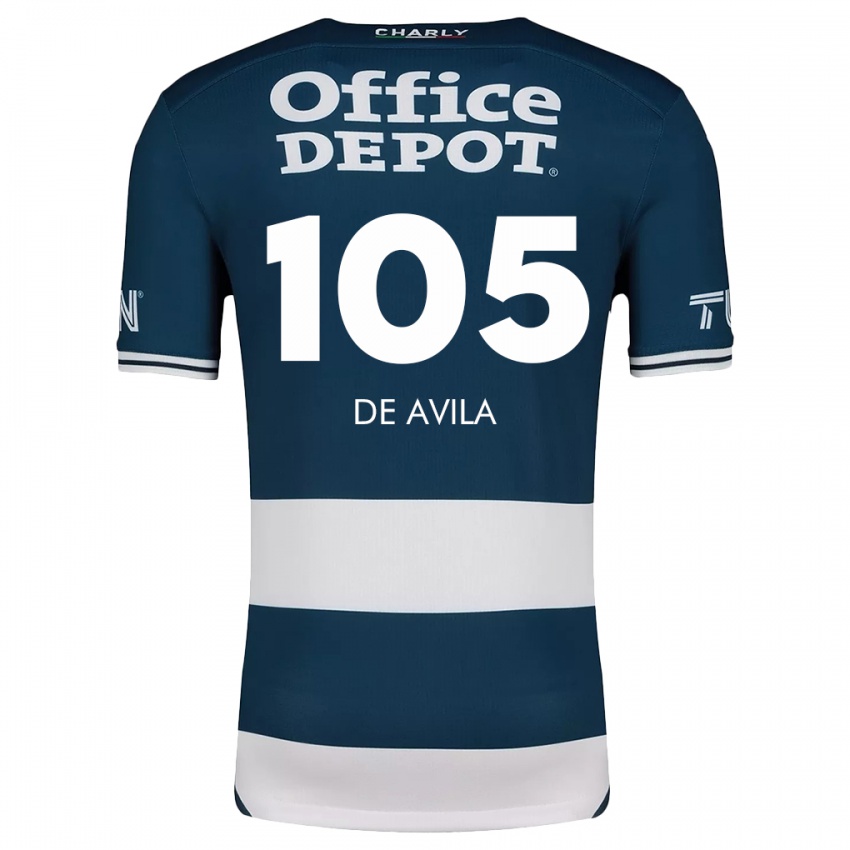 Criança Camisola José De Ávila #105 Branco Azulado Principal 2024/25 Camisa