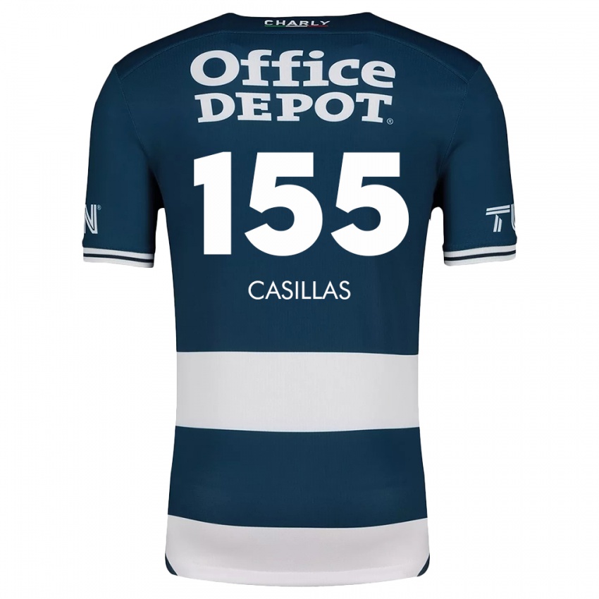 Criança Camisola Johan Casillas #155 Branco Azulado Principal 2024/25 Camisa