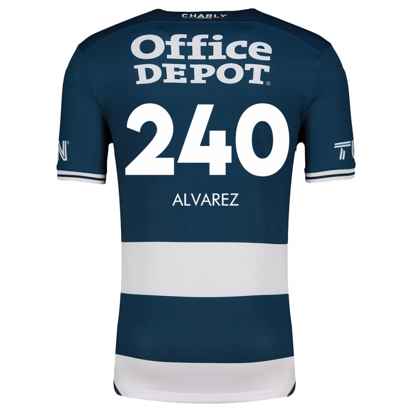 Criança Camisola Gael Álvarez #240 Branco Azulado Principal 2024/25 Camisa