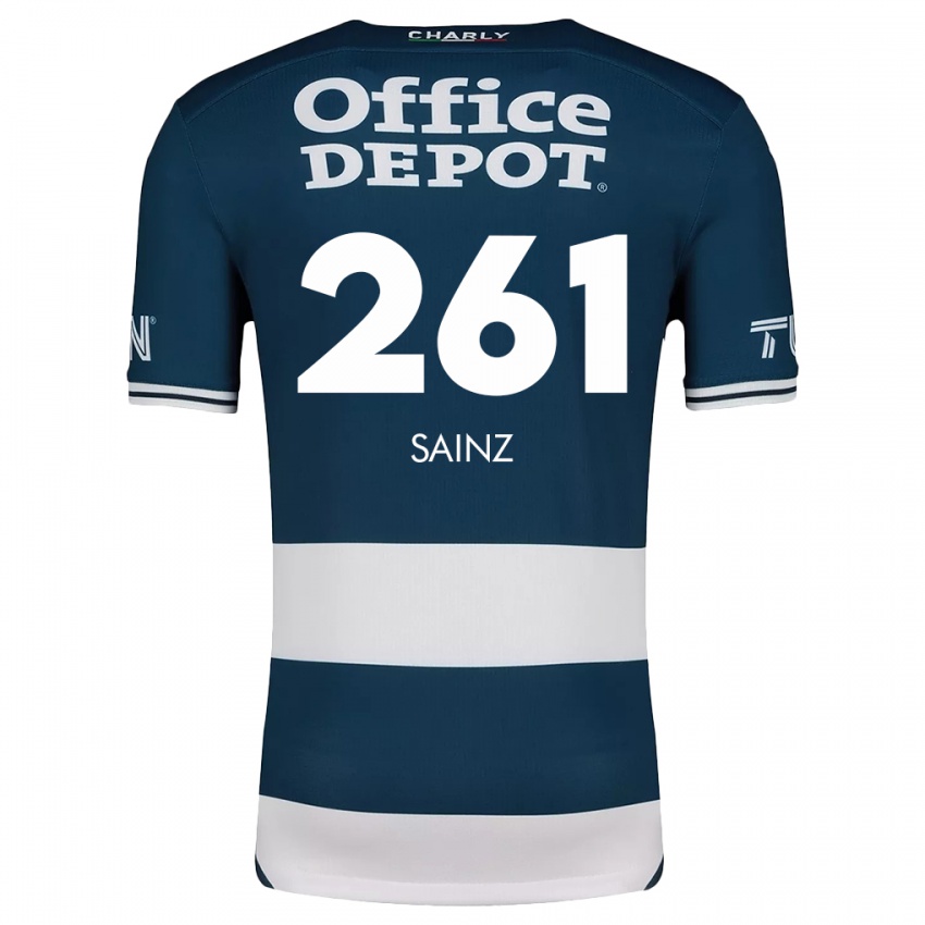 Criança Camisola Diego Sáinz #261 Branco Azulado Principal 2024/25 Camisa