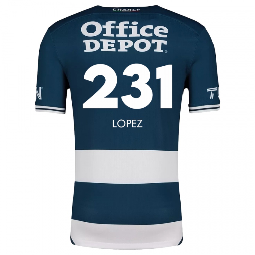 Criança Camisola Víctor López #231 Branco Azulado Principal 2024/25 Camisa