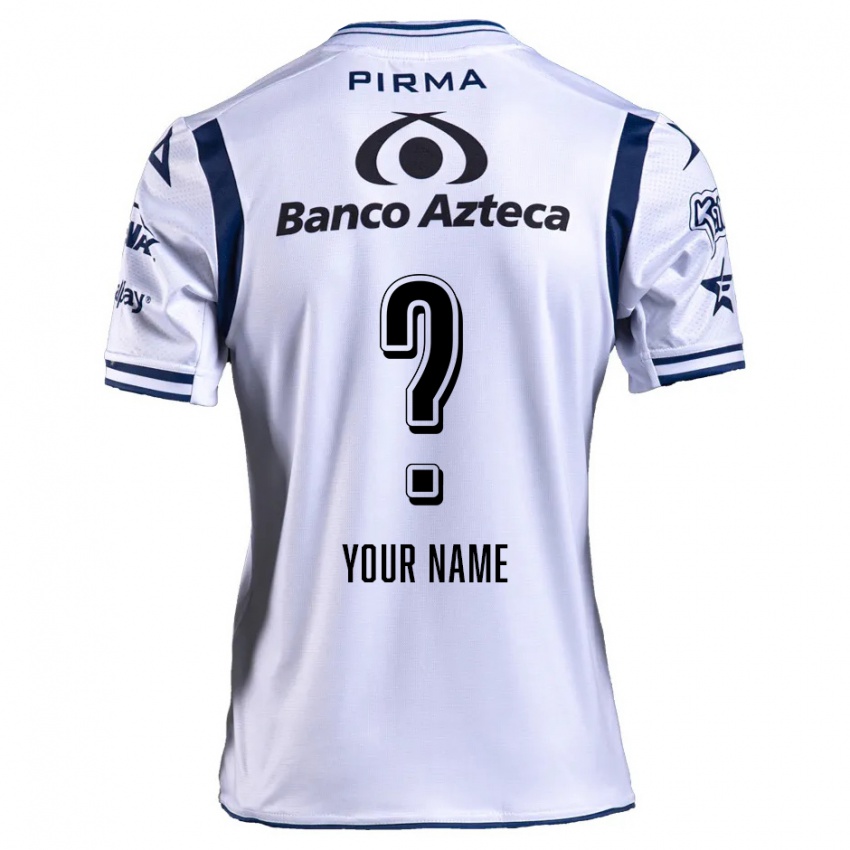 Criança Camisola Seu Nome #0 Branco Azul Marinho Principal 2024/25 Camisa