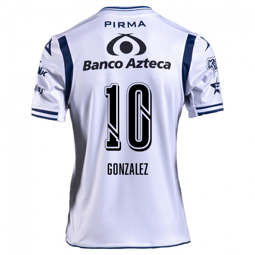 Criança Camisola Jair González #10 Branco Azul Marinho Principal 2024/25 Camisa