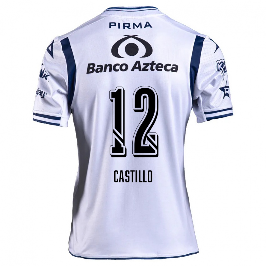 Criança Camisola Raúl Castillo #12 Branco Azul Marinho Principal 2024/25 Camisa