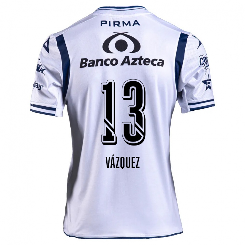 Criança Camisola Ivo Vázquez #13 Branco Azul Marinho Principal 2024/25 Camisa