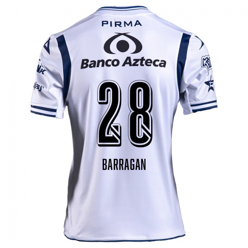 Criança Camisola Martín Barragán #28 Branco Azul Marinho Principal 2024/25 Camisa