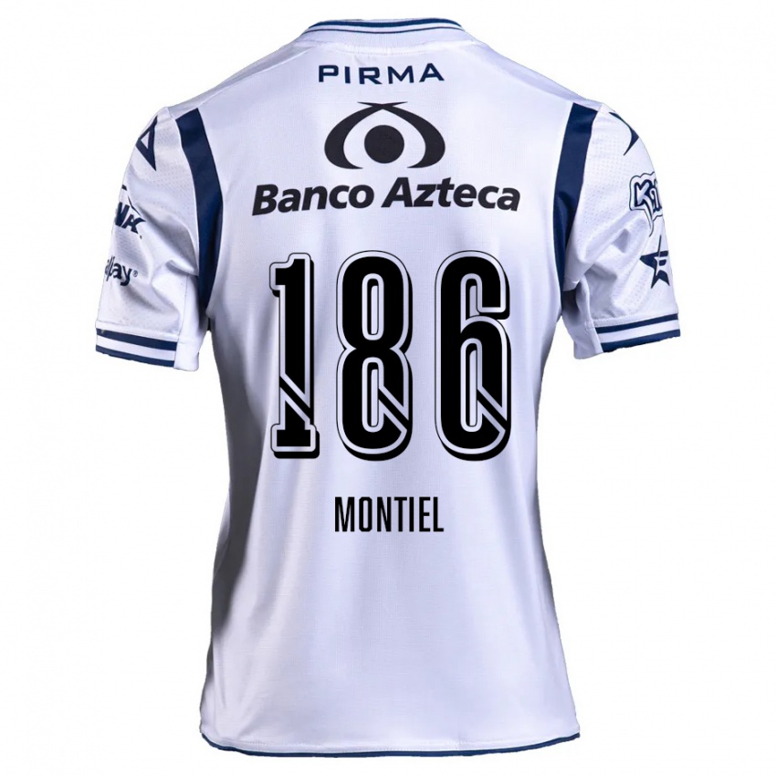 Criança Camisola Santiago Montiel #186 Branco Azul Marinho Principal 2024/25 Camisa