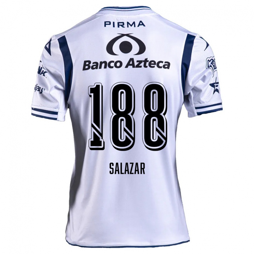 Criança Camisola Ronaldo Salazar #188 Branco Azul Marinho Principal 2024/25 Camisa