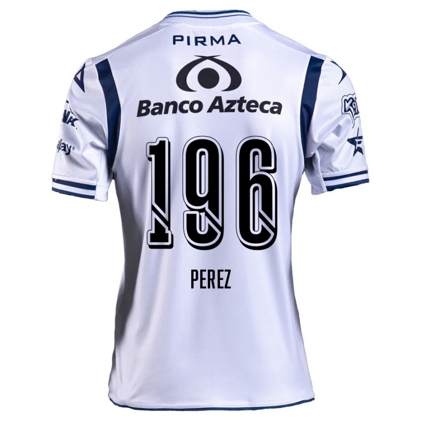 Criança Camisola Arez Pérez #196 Branco Azul Marinho Principal 2024/25 Camisa