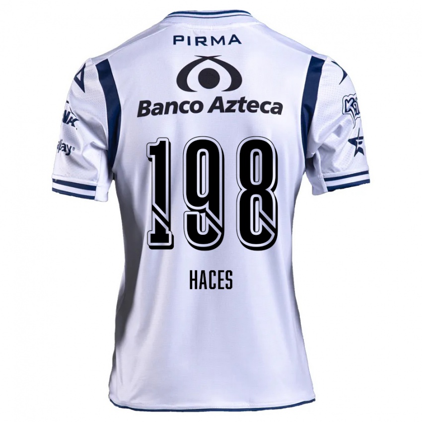 Criança Camisola Daniel Haces #198 Branco Azul Marinho Principal 2024/25 Camisa