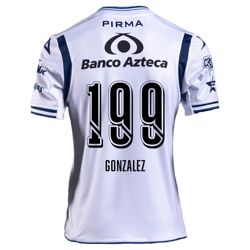 Criança Camisola Samuel González #199 Branco Azul Marinho Principal 2024/25 Camisa