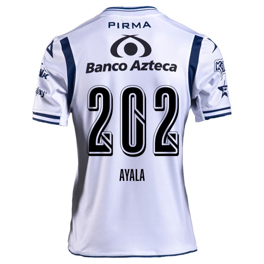 Criança Camisola Diego Ayala #202 Branco Azul Marinho Principal 2024/25 Camisa