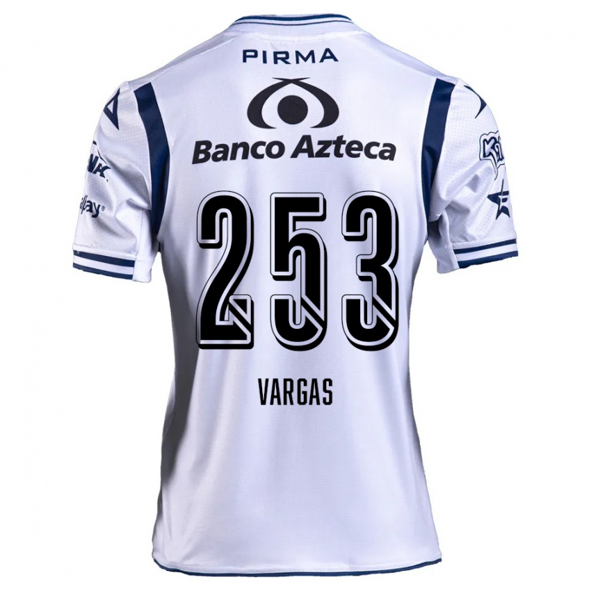 Criança Camisola Edwin Vargas #253 Branco Azul Marinho Principal 2024/25 Camisa