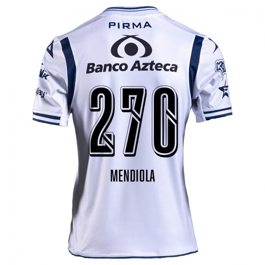 Criança Camisola Carlos Mendiola #270 Branco Azul Marinho Principal 2024/25 Camisa