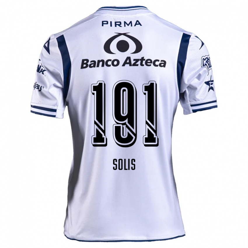 Criança Camisola César Solís #191 Branco Azul Marinho Principal 2024/25 Camisa