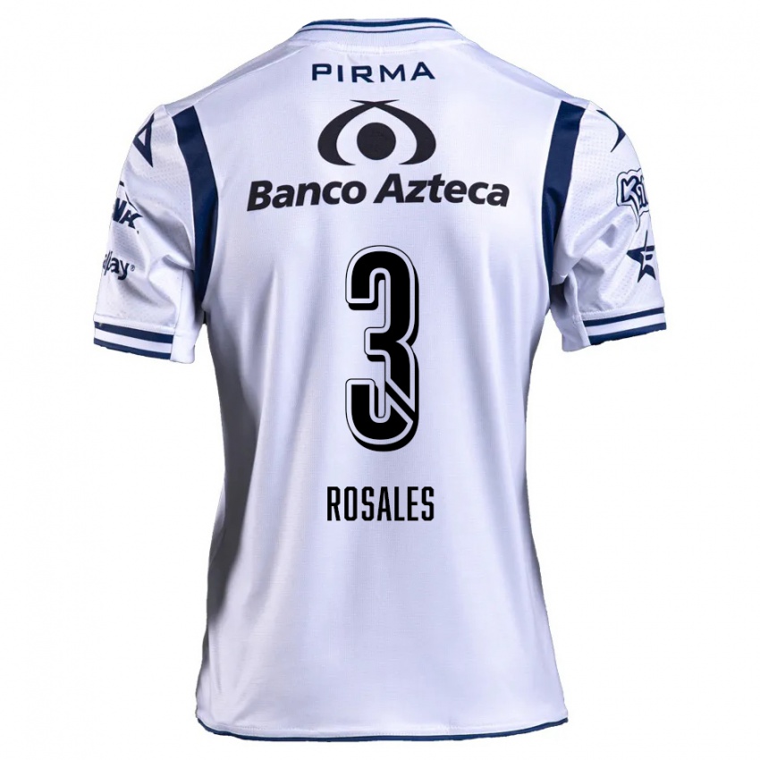 Criança Camisola Fátima Rosales #3 Branco Azul Marinho Principal 2024/25 Camisa