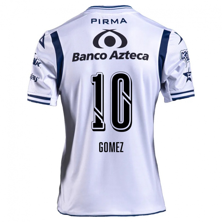 Criança Camisola Savianna Gómez #10 Branco Azul Marinho Principal 2024/25 Camisa